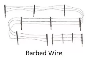 WOODLAND HO Barbed Wire Fence (15pcs) WOO2980 - Picture 1 of 1
