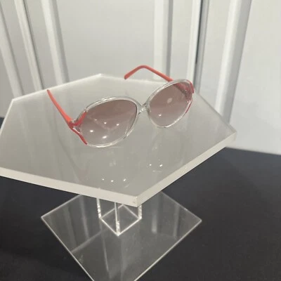 Gafas de sol para mujer de gran tamaño de colección finales de los 80’s 90’s marco rojo transparente solo con lente Foto 1 de 4