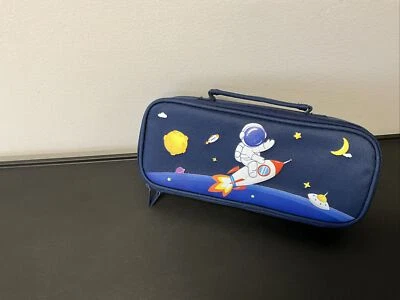Estuche para Lápices Astronautas, Bolsa para Lápices Espaciales con Cremallera, Gran Capacidad Azul Nuevo Foto 1 de 4