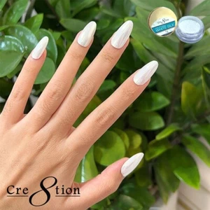 Polvo efecto arte en uñas cromado Cre8tion 1 g - seda blanca - Imagen 1 de 2