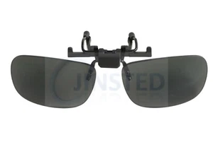 SMALL BLACK GLASSES FLIP FLIP-UP CLIP ON CLIP-ON SUNGLASSES SHADES SUNNIE AC002S - Picture 1 of 3