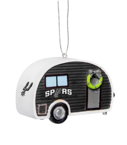 San Antonio Spurs NBA FOCO Árbol de Navidad Remolque Camper Equipo Ornamento Negro - Imagen 1 de 8