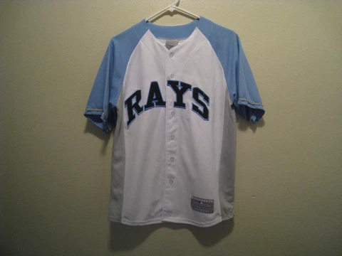 MLB Tampa Bay Rays #3 EVAN LONGORIA White Baseball Jersey (Youth 14/16) Cover