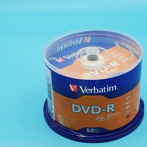 Verbatim (97176) DVD-R Life Series Storage Media 50 Pack - Brand New Sealed - Picture 1 of 4