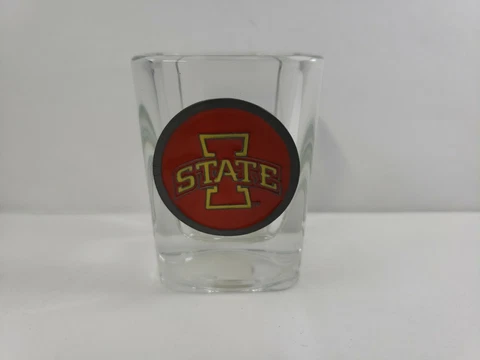 Iowa state 2 oz shot glass square Cover