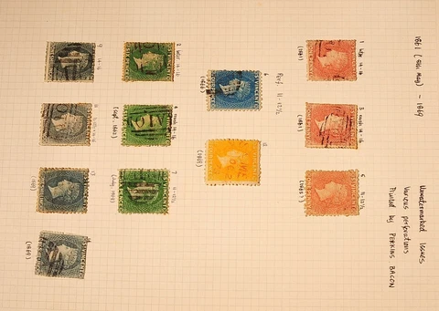 ST. VINCENT VICTORIA ISSUES USED WITH MINT NEATLY MOUNTED ON QUADRILLE PAGES a c Cover