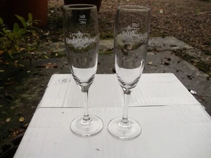 2 x Canard-Duchene 10cl champagne flute / glasses USED B - Picture 1 of 3