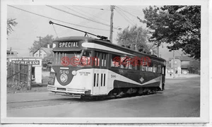 2C596 RP 1940s SCRANTON TRACTION CO RAILWAY CAR #506 NHRS FAN SPECIAL - Picture 1 of 1