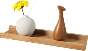 Floating Shelves Wall Mounted, 16 Inch Wall Shelves for Decor and Storage, Natur - Picture 1 of 9