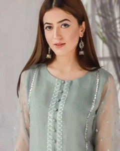 Kameez Pakistanisches Eid und Party Only Shirt für Damen 1 Stück schön künstlerisch Xl - Bild 1 von 5