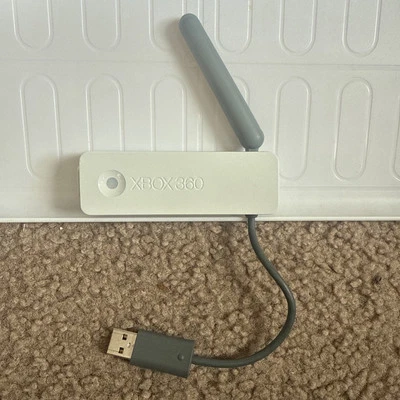 Microsoft XBOX 360 USB Wireless Networking Internet WiFi Adapter White Tested - Image 1 of 4