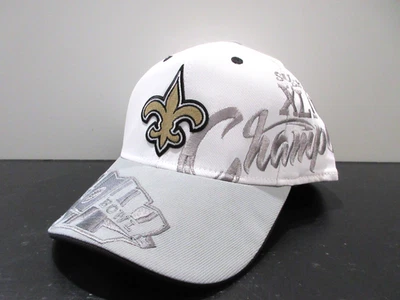 New Orleans Saints Hat Cap Fitted Mens One Size White Football Reebok Super Bowl - Image 1 of 4