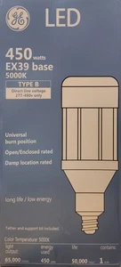 GE LED450BT56/750 LED HID Lamp, Industrial, Type B, 65000 lumens, EX39 Base - Picture 1 of 11