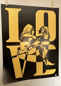 Vintage 1971 Love Poster - Lesbian Interest - 24x36 - Women Loving - Unused! - Picture 1 of 4