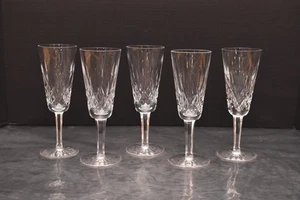 Vintage 5er Set WATERFORD KRISTALL Lismore Sektgläser Flöten IRLAND. - Bild 1 von 10
