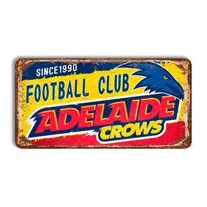 Blechschild Adelaide Crows Vintage Adelaide Crows Schild Football AFL Rosteffekt - Bild 1 von 5