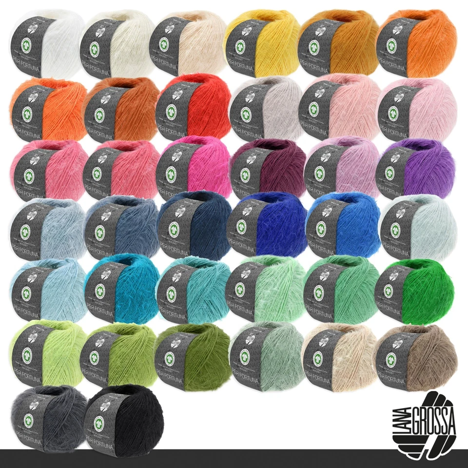 Lana Grossa 50 g Per Fortuna flauschig Sommergarn Wolle Garn Stricken 38 Farben - Bild 1 von 1