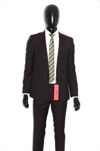 HUGO by HUGO BOSS Anzug, Mod. C-Ryan/C-Win, Gr. 48 / US 38R, Super 120, Dark Red - Picture 1 of 11