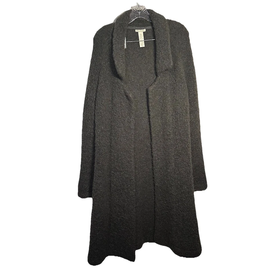 Cárdigan Largo Blanco + Warren Lana Merino Mezcla Alpaca Textura Difusa Para Mujer M Foto 1 de 4