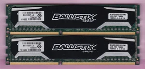 8GB 2x4GB PC3-12800 DDR3-1600 CRUCIAL BALLISTIX BLS4G3D1609DS1S00.16FMD Ram Kit - Picture 1 of 2