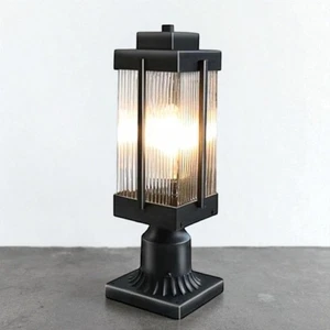 MONKFISH Outdoor Post Light Weather Resistant Garden Path Patio Lamp E26 Bulb  - Picture 1 of 8