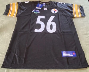 Camiseta de Colección Reebok Steelers #56 LAMARR Woodley Talla 54 Todo Cosido SB XLlll Nueva con Etiquetas - Imagen 1 de 22