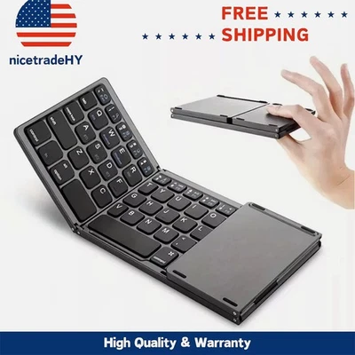 Mini Teclado Plegable Inalámbrico Bluetooth con Panel Táctil para Laptop Tablet Teléfono Foto 1 de 4