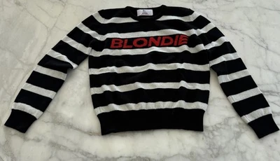 Hades Blondie Striped Black White Red  Wool Jumper Sweater Size Small - Image 1 of 4