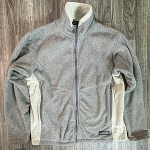 Chaqueta Patagonia Polartec “Zip-In” Polar Cremallera Completa Gris Borde Sherpa Exterior - Imagen 1 de 6