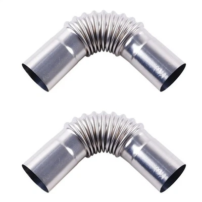Diesel Heater Elbow Connector 25mm Stainless Steel Tube Set 2pcs with Clamps - Image 1 of 4