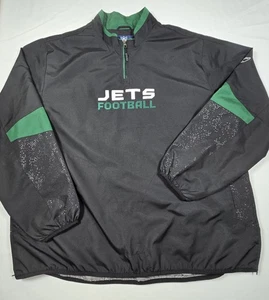Reebok NFL Authentic Sideline Jets Football XL Black Green Windbreaker Jacket - Picture 1 of 16