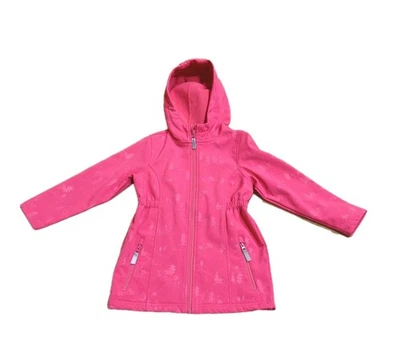 Softshelljacke Gr. 116 Topolino pink m. dezenten Wildtier- & Waldprint tailliert - Bild 1 von 4