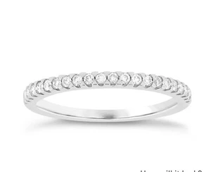 18ct White Gold (Half) Eternity Ring With 0.2ct Diamonds, Size R - Picture 1 of 9