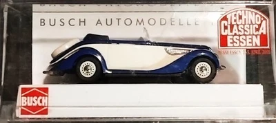 BUSCH 40928 BMW 327 cabrio "CMD-Collection" - blu metal, bianco - scala H0 - Immagine 1 di 4