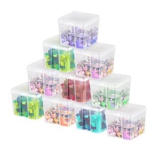 USA Vertical Plastic Flip Top Storage Containers Bins with Lids for Pantry, H... - Bild 1 von 9