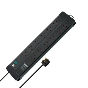 Brennenstuhl Premium-Line Duo 60,000A, 12-way Power Strip with Surge Protection - Picture 1 of 7
