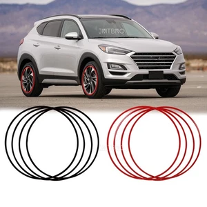 4 Car Wheel Hub Rim Edge Protector Ring Tire Guard for Hyundai Tucson 2015-2022 - Picture 1 of 31