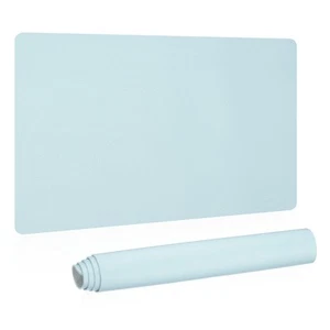 24"x13" Large Desk Mat, PU Leather Dual Side Large Desk Pad, Light Blue - Afbeelding 1 van 6
