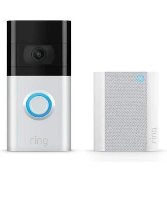 Ring Video Doorbell 3 with Chime Bundle - Silver - Image 1 of 4