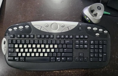 Wireless Logitech Y-RJ20 Cordless Bluetooth Keyboard + Receiver WORKING !!!! - Image 1 of 4