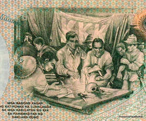 PHILIPPINES billet neuf de 5 PISO  SCENE  KATIPUNAN A.BONIFACIO 1970 - Imagen 1 de 3