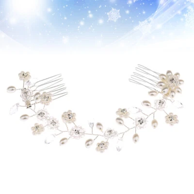 Bride Wedding Hair Accessories for Women Rhinestone Barrettes Ornaments - Image 1 of 4