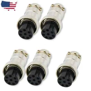 8 Pin Round Microphone Connector CB HAM for Kenwood Icom Yaesu 5 PACK - Picture 1 of 1