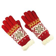 Gloves Thick And Hot Pattern Flake Snow for Women, Size One Size