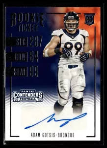 2016 ANWÄRTER ROOKIE TICKET AUTO ADAM GOTSIS BRONCOS - Bild 1 von 1