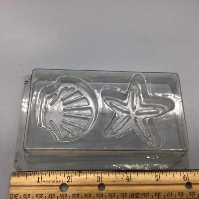 Soap Mold, Clam Shell and Star Fish 3” X 5” X 1-1/4” - Image 1 of 3