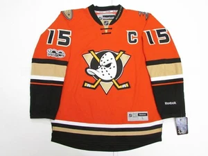 RYAN GETZLAF ANAHEIM DUCKS ORANGE THIRD 100TH ANNIVERSARY REEBOK HOCKEY JERSEY - Picture 1 of 5