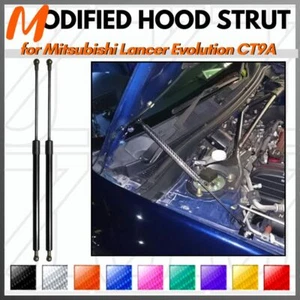Hood Struts for Mitsubishi Lancer Evo 7 8 9 (CT9A) 2001-2007 Gas Lift Supports - Picture 1 of 8