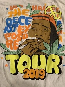 Wiz Khalifa The Decent Exposure Tour 2019 T-Shirt Medium Cream Streetwear - Picture 1 of 8