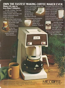 MR COFFEE February 1974 Print Advertisement - Good to Very Good - 1974 - Picture 1 of 1